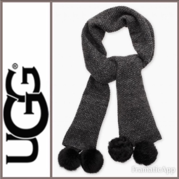 UGG Accessories - 🆕UGG QUATRO POM CASHMERE SCARF